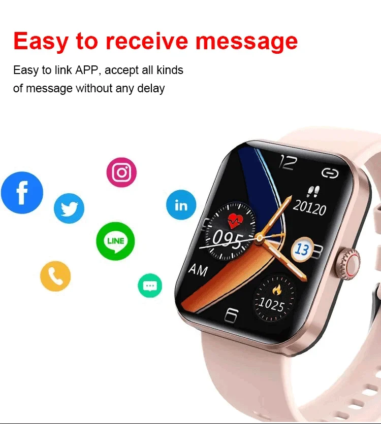 easy to receive messages (fashionable smartwatch)