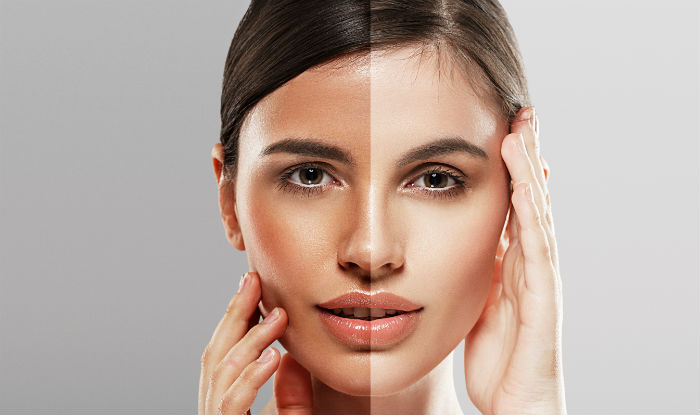 dark to brighter skin